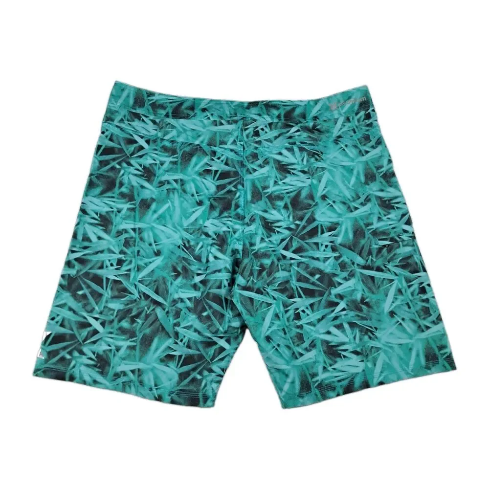 Hurley Phantom Board Shorts Mens 38 Green Black Floral Unlined Beach Summer